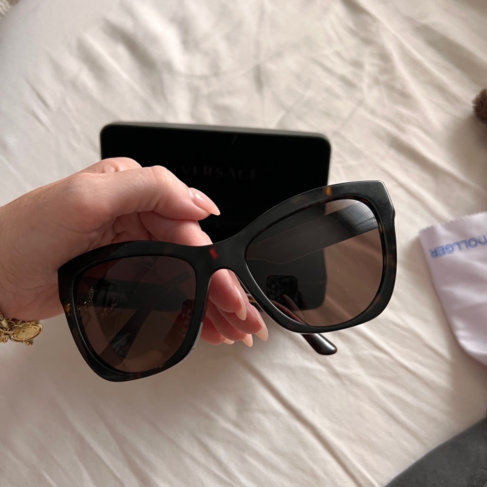 Versace Women's Brown/Black Sunglasses